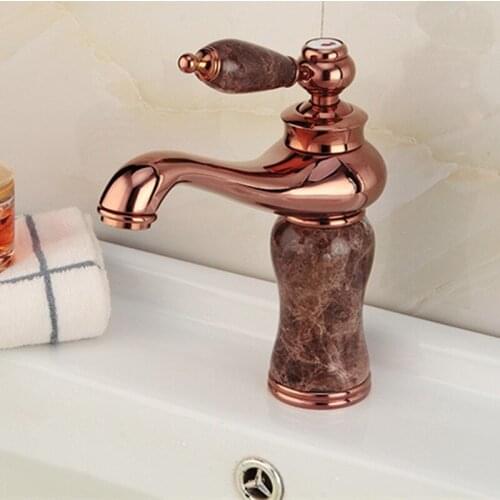 Free shipping Luxury stone gold basin sink mixer tap with top quality brass stone basin faucet of hot selling golden faucet