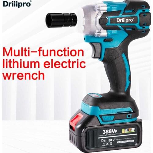 520N.m Brushless Cordless Electric Impact Wrench 1/2 inch Power Tools 15000Amh Battery +Sleeve Adapt to Makita 18V Battery