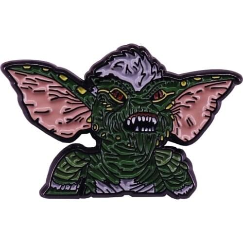 Gremlims Gizmo brooch 80s horror film fans Halloween Christmas magic jewelry