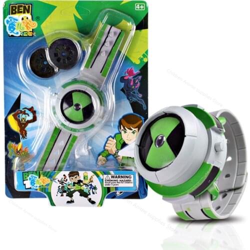 Ben 10 Cartoon 3D Projector Watch Genuine Children Watches Toy Ben10 Anime Action Figures Model Cosplay Toys for Boys