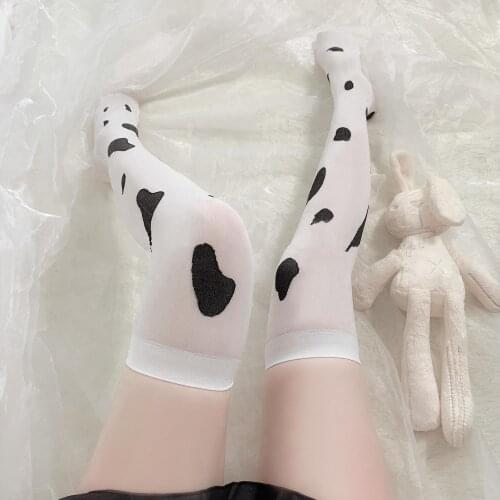 Lolita Style Stockings Sexy Underwear Sweet White Hosiery Over Knee High Stocking for Women Girl Gifts calcetines de la mujer