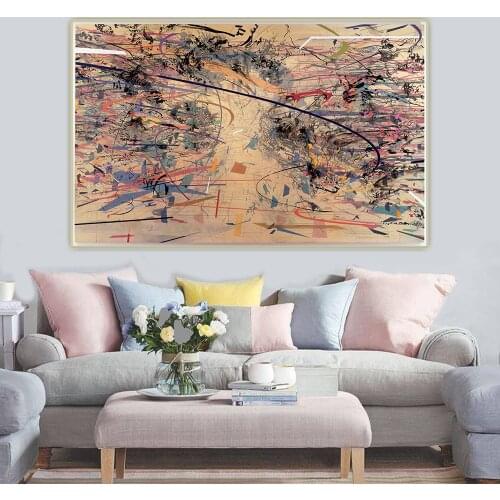 Citon Julie Mehretu《Dispersion》Abstract Canvas Oil Painting Artwork Poster Picture Wall Decor Background Home indoor Decoration