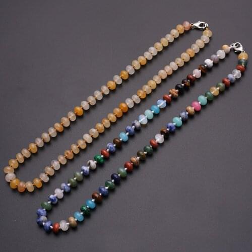 Druzy 1PC Fashion Pink Jades Multicolour Natural Stone Roses Quartz Crystal Jaspers Chalcedony Flat Beads Necklace Free Shipping