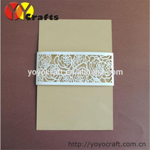 OEM paper hot sell laser cut invitation card belly with cheap price