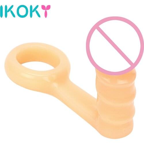IKOKY Anal Plug Cock Ring Penis Rings G-spot Stimulate Colorful Sex Toys for Woman/Man Erotic Toys Dildos Vagina Massager