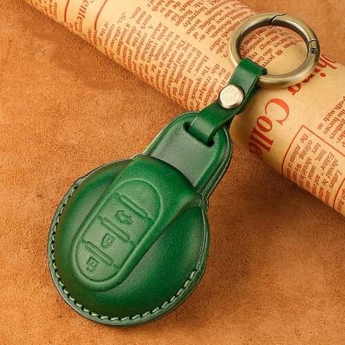 Leather Car Key Case Cover for BMW MINI COOPER S ONE JCW F54 F55 F56 F57 F60 CLUBMAN COUNTRYMAN Keychain Accessories