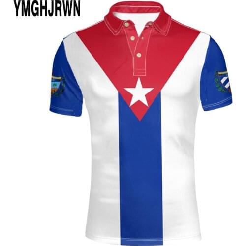 CUBA youth diy free custom made name number Polo shirt nation flags spanish country cu Ernesto Guevara print photo cuban clothes