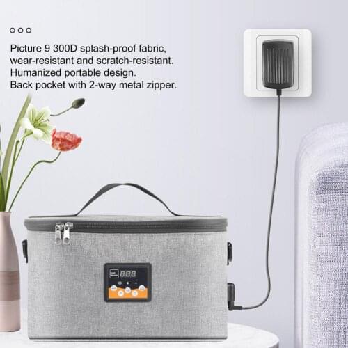 Lunch Box Food Container Portable Electric Heating Food Warmer Heater Rice Container Dinnerware Sets For Car Business Traveler