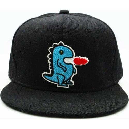 LDSLYJR Cartoon dinosaur embroidery cotton Baseball Cap hip-hop cap Adjustable Snapback Hats for men and women 354