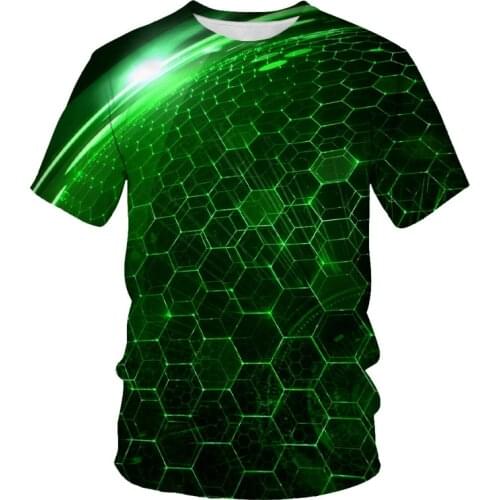 Summer Fashion New Mens T-shirt Rugby 3D Printed Pattern Casual Trend Short Sleeve Cool Top