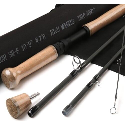 Maximumcatch Nano Switch Fly Fishing Rod IM12 Graphite Carbon Fiber Medium Action 10'9'' 7/8WT 4Section Fly Rod