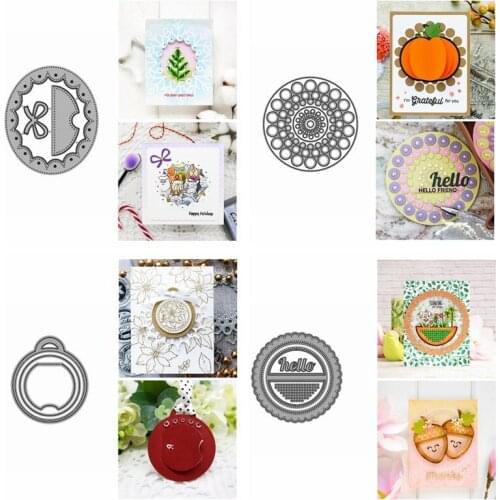 Mixed Circle Heart Frame Metal Cutting Dies for DIY Scrapbooking Album Paper Cards Decorative Crafts Embossing Die Cuts 2020