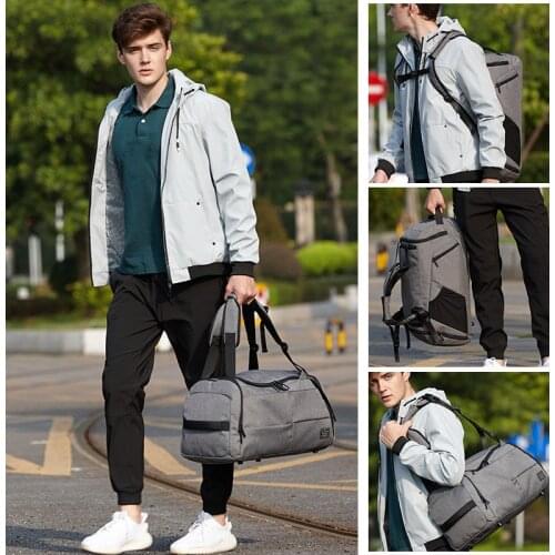15 inch Gym Bag Multifunction Men Sports Bags Woman Yoga Fitness Bags Laptop Backpacks Hand Travel Storage Bag With Shoes Pocket