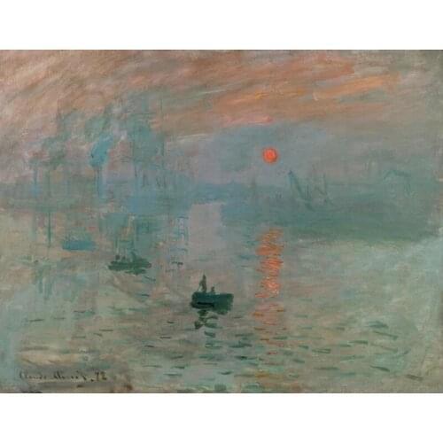 DIY Oil Monet Masterpiece Painting Impression Sunrise DIY Painting By Numbers Drawing Kit Digital Painting Coloring Linen Canvas