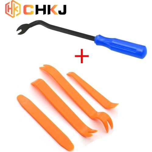 CHKJ Portable Vehicle Car Panel Audio Trim Removal Tool Set Kit Practical Car Repairing Hand Tools Car Removal Tool + 4pcs/set