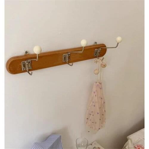 Korean Style Wall Hook French Wooden Clothes Hat Holder Rack Hooks Crochet Organizer Kids Room Decoration Home Nursery Decor