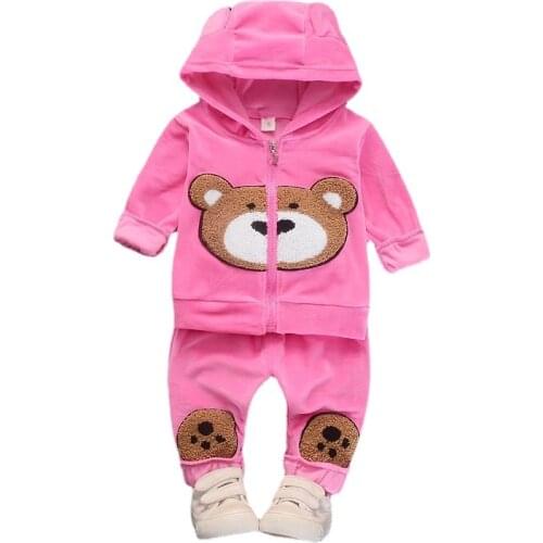New Toddler Fashion Clothes Spring Autumn Children Cartoon Costume Kids Hoodies Pants 2Pcs/sets Boys Girls Cotton Sport Suits