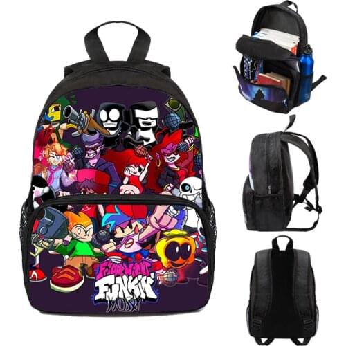 New Arrivals 12/16 Inch Mini Bag 3D Printed Friday Night Funkin Backpack Children Anime Bag Bookbag Kids Backpack Kindergarten