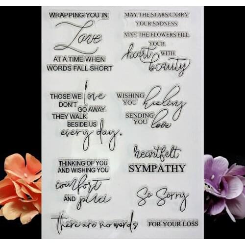 Wishing Words NEW Clear Stamps For DIY Scrapbooking/Craft Supplies Bullet Journal Background Rubber Stamp Sentiment Card Making