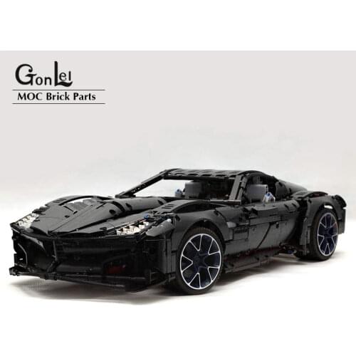 NEW High-Tech MOC Il Toro Azzurro Super Racing Car Fit High-Tech MOC-31189 Model Kits Building Blocks Bricks DIY Toys Kid Gifts