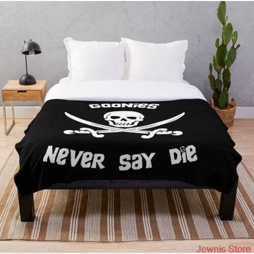 Goonies Never Say Die Blanket Snowflake Wool Blanket Coral Fleece Bedspread Blankets Portable Blanket