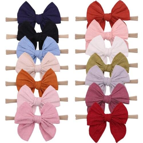 14Colors 1Piece Baby Headband Newborn Baby Bow Haarband Turban Infant Head Band Headwear Hairband For Girl Kids Hair Accessories