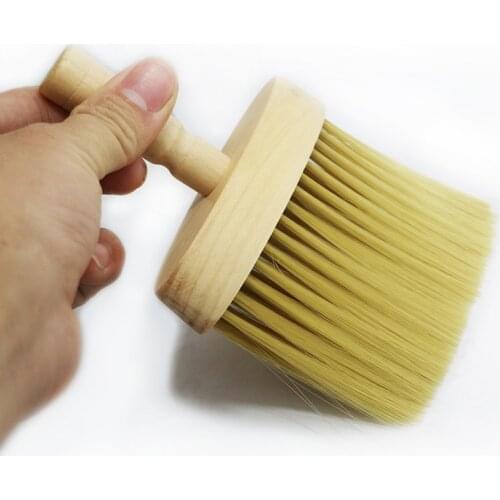 1PC Neck Face Duster Brush Salon Hair Cleaning Wooden Sweep Brush Hair Cut Hairdressing Hair Hairbrush Cleaner Sweep Comb Tools