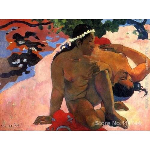 Modern art for bedroom Aha Oe Feii Aka What Are You Jealous Paul Gauguin paintings Hand painted High quality