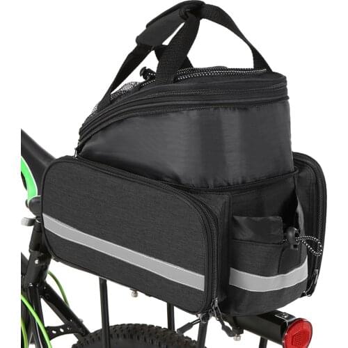 Bicycle Rear Seat Bag Multifunction Expandable Waterproof MTB Bicycle Pannier Bag Bike Rack Bag With Rain Cover saddle bag