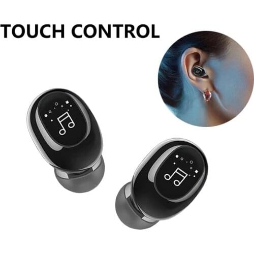5.0 Wireless Earphone Noise Cancelling Bluetooth Headphone Handsfree Stereo Invisible Ture Headset TWS Earbud With Microphone