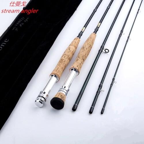 Entry level Beginners fly rod carbon flying Trout Salmon stream fish rod 2.7m 6# 8# free shipping