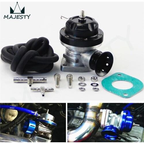 UNIVERSAL ADJUSTABLE BILLET ANODIZED TYPE-RS 30PSI TURBO BLOW OFF VALVE BOV black
