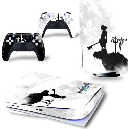 KING Style PS5 Standard Disc Edition Skin Sticker Decal Cover for PlayStation 5 Console & Controller PS5 Skin Sticker Vinyl