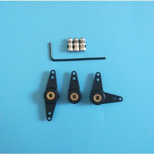 1 Set RC Boat Steering Rudder Accessory 2mm Linkage Rod Stopper with Servo Steering Arm Spare Part for Electric Feeding Boat