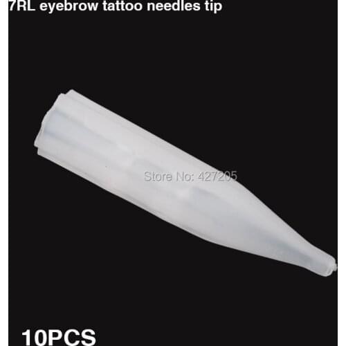 100pcs/pack Disposable Eyebrow Tattoo Plastic Tips 7RL for Permanent Makeup & Tattoo Machine Kits Supply Free Shipping
