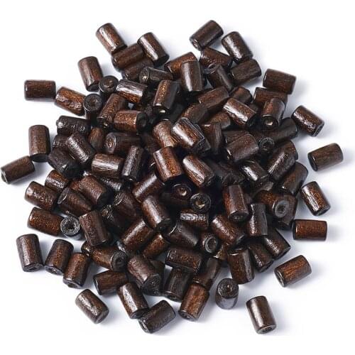200Pcs 8x5mm Natural Wood Tube Beads Spacer For Bracelet Necklace Jewelry Making DIY Handmade