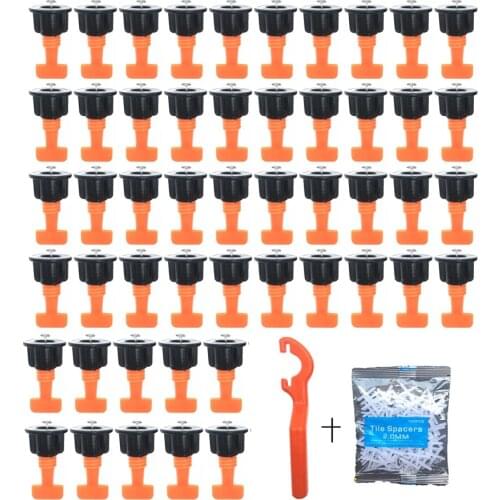 50pcs/Set Level Wedges Tile Spacers For Flooring Wall Carrelage Leveling System Leveler Locator Plier Construction Tools