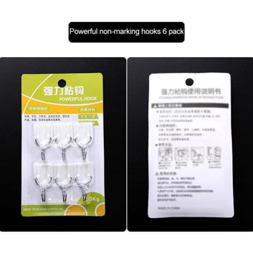 6PCS/1Set Strong White Hanger Hook Self Adhesive Suction Cup Sucker Wall Hooks Hanger For Kitchen Bathroom Hanger Hook Dropship