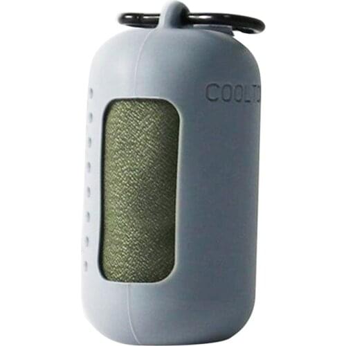 Quick Drying Microfiber Towel Sports Instant Cooling Ice Towel Portable Outdoor Travel Fitness Running Towel With Silicone Case