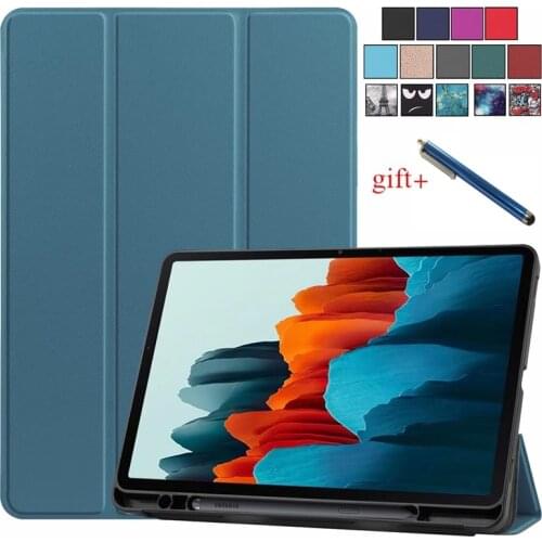 Case for Samsung Galaxy Tab S7 SM-T870 T875 with Pencil Holder 11 inch Stand Cover Funda for Samsung Galaxy Tab S7 Cover Case