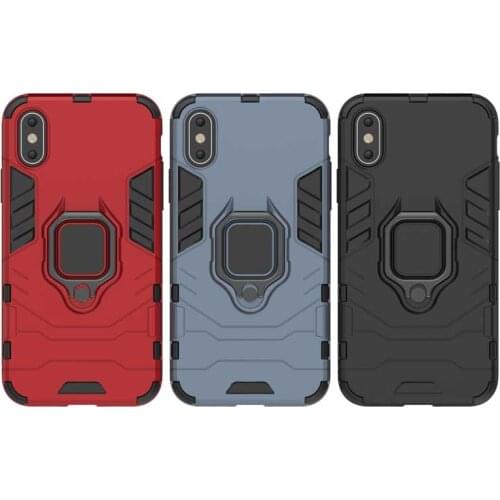 For iPhone X XR XS MAX Case Magnetic Finger Ring Kickstand Hard Phone Case Cover For iPhone 6 6S 7 8 Plus Fundas Shell