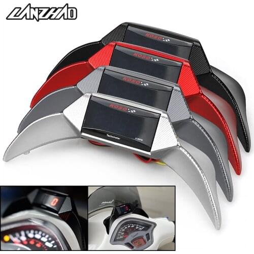 Digital Tachometer Motorcycle External Gauge + CNC Aluminum Dash Board + Sensing Line for Vespa Sprint Primavera 150 2013-2021