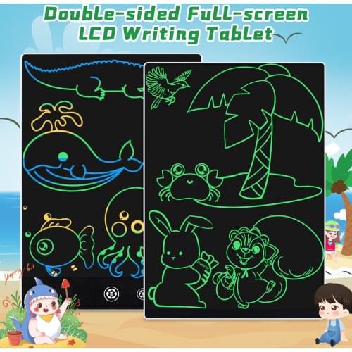 6.5/9.5/11.5 Inch Double- Sided LCD Writing Tablet Drawing Doodle Graffiti Board Notepad Innovative Design For Kid /Adult Gifts