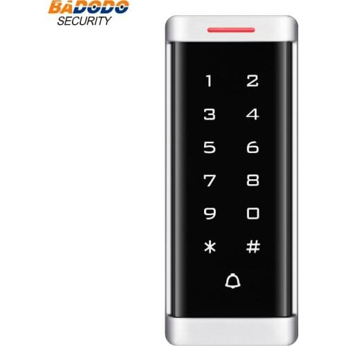 IP68 waterproof metal case touch keypad standalone access controller reader T6 125KHz RFID EM ID card 2000 users WG26 output