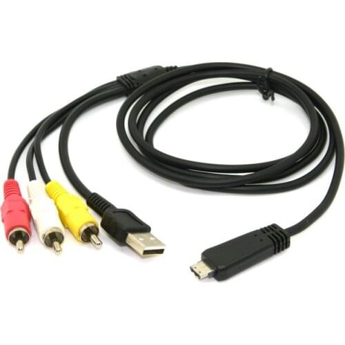 USB AV TV cable for Sony VMC-MD3 DSC-W350 W350P W350B W350L W350S Cyber-shot DSC-TX66 DSC-TX55 DSC-TX20 W350 HX7