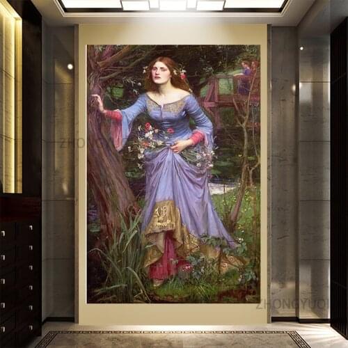 Famous Artwork Lady Ophelia By William anvas Painting Posters and Prints Wall Art Pictures for Home Decoration