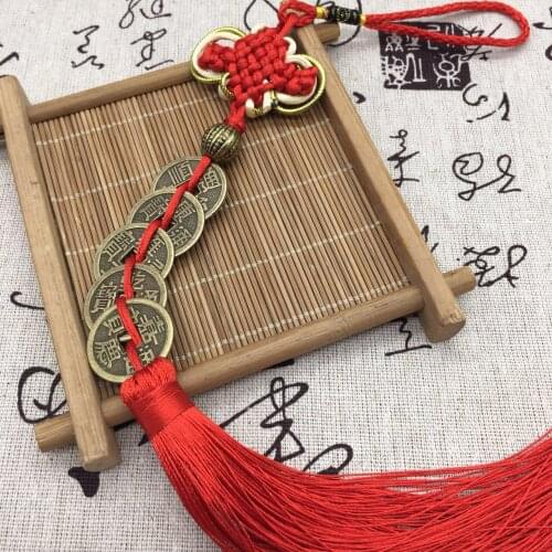 Chinese Knot Ancient Coins home decor Traditional Feng Shui Mascot Hanger Fortune Wealth Health lucky coins Success Lucky Charm