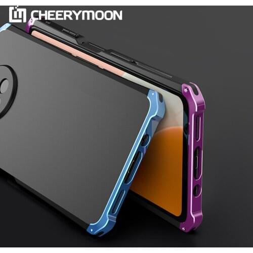 CheeryMoon Anti-fall Metal Frame PC Back For Xiaomi Redmi Note 9 (5G)Note9 CHINA Version Aluminum Alloy Bumper Case Cover