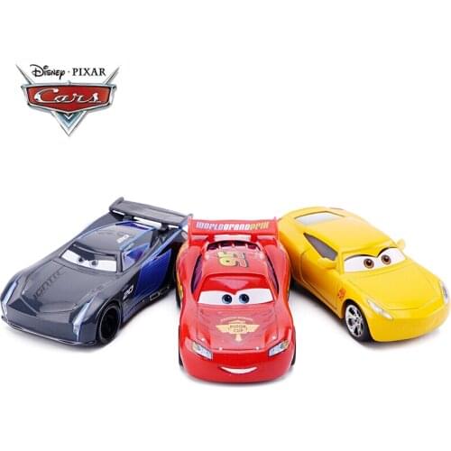 Pixar Cars 2 3 Lightning McQueen Jackson Storm Cruz Ramirez Mater 1:55 Diecast Metal Alloy Model Car Boy Toy Kids Gift