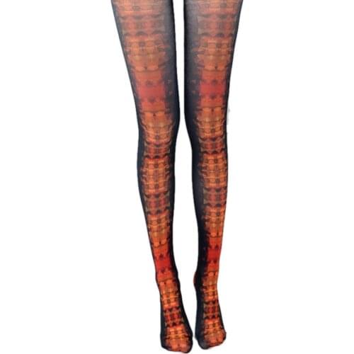 Fashion Sexy Designs Mountains Digital Print Tights Womens Pantyhose Ladies Thick Soft Stockings